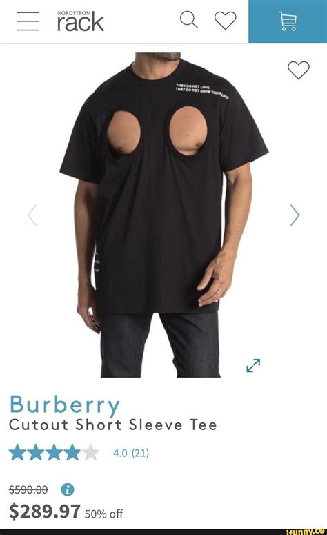 burberry cutout short sleeve tee|Men’s Designer T.